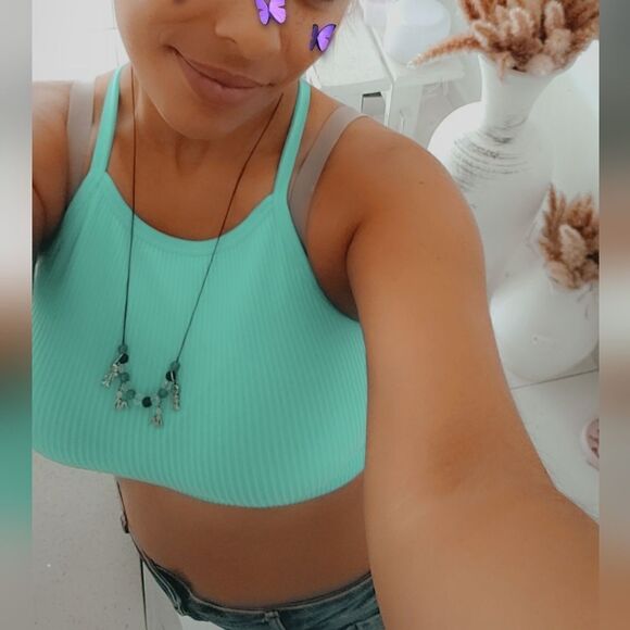 COPY -blue crop Top - Picture 5 of 11